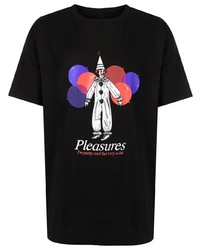 T-shirt à col rond imprimé noir Pleasures