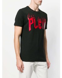 T-shirt à col rond imprimé noir Philipp Plein