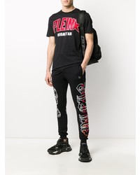 T-shirt à col rond imprimé noir Philipp Plein