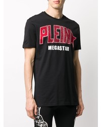 T-shirt à col rond imprimé noir Philipp Plein