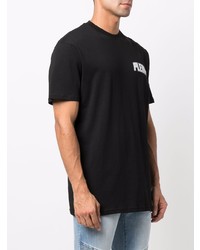 T-shirt à col rond imprimé noir Philipp Plein