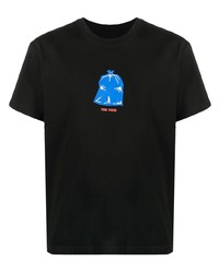 T-shirt à col rond imprimé noir Poggys Box