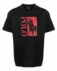 T-shirt à col rond imprimé noir Polo Ralph Lauren