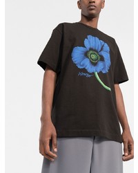 T-shirt à col rond imprimé noir Kenzo