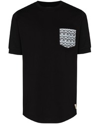 T-shirt à col rond imprimé noir Prevu