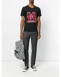 T-shirt à col rond imprimé noir Love Moschino