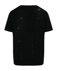 T-shirt à col rond imprimé noir R13