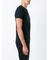 T-shirt à col rond imprimé noir John Varvatos