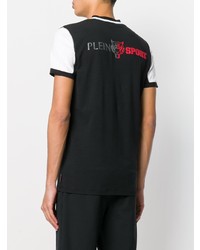 T-shirt à col rond imprimé noir Plein Sport