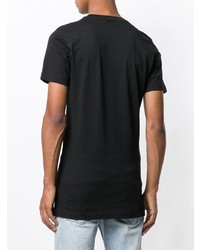 T-shirt à col rond imprimé noir Diesel Black Gold