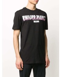 T-shirt à col rond imprimé noir Philipp Plein