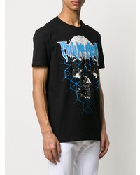 T-shirt à col rond imprimé noir Philipp Plein