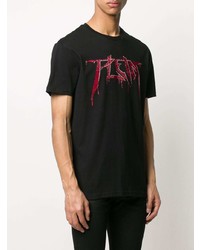 T-shirt à col rond imprimé noir Philipp Plein