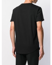 T-shirt à col rond imprimé noir Christian Pellizzari
