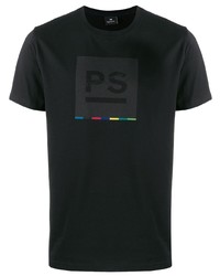 T-shirt à col rond imprimé noir PS Paul Smith