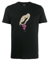 T-shirt à col rond imprimé noir PS Paul Smith