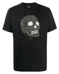 T-shirt à col rond imprimé noir PS Paul Smith