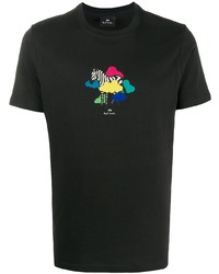 T-shirt à col rond imprimé noir PS Paul Smith