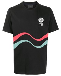 T-shirt à col rond imprimé noir PS Paul Smith