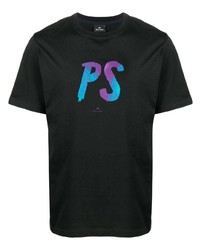 T-shirt à col rond imprimé noir PS Paul Smith