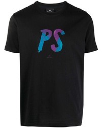 T-shirt à col rond imprimé noir PS Paul Smith