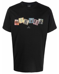 T-shirt à col rond imprimé noir PS Paul Smith