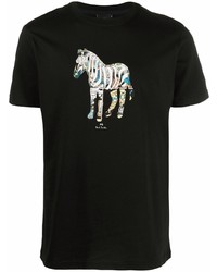 T-shirt à col rond imprimé noir PS Paul Smith