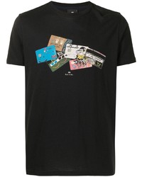 T-shirt à col rond imprimé noir PS Paul Smith