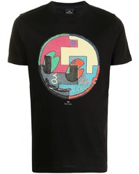 T-shirt à col rond imprimé noir PS Paul Smith