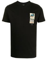 T-shirt à col rond imprimé noir PS Paul Smith