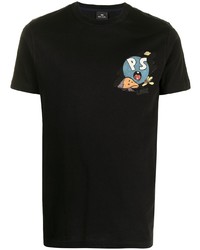 T-shirt à col rond imprimé noir PS Paul Smith