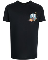 T-shirt à col rond imprimé noir PS Paul Smith