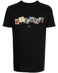 T-shirt à col rond imprimé noir PS Paul Smith