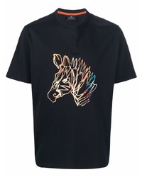 T-shirt à col rond imprimé noir PS Paul Smith