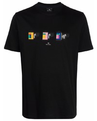 T-shirt à col rond imprimé noir PS Paul Smith