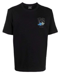 T-shirt à col rond imprimé noir PS Paul Smith