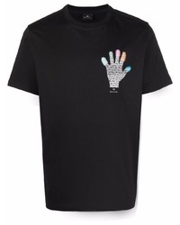 T-shirt à col rond imprimé noir PS Paul Smith