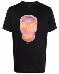 T-shirt à col rond imprimé noir PS Paul Smith