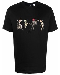 T-shirt à col rond imprimé noir PS Paul Smith