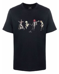 T-shirt à col rond imprimé noir PS Paul Smith