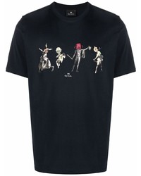 T-shirt à col rond imprimé noir PS Paul Smith