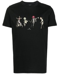 T-shirt à col rond imprimé noir PS Paul Smith