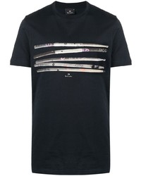 T-shirt à col rond imprimé noir PS Paul Smith