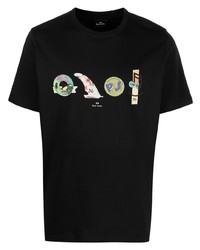 T-shirt à col rond imprimé noir PS Paul Smith