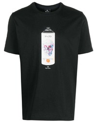 T-shirt à col rond imprimé noir PS Paul Smith