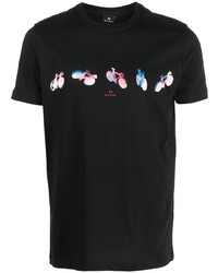 T-shirt à col rond imprimé noir PS Paul Smith