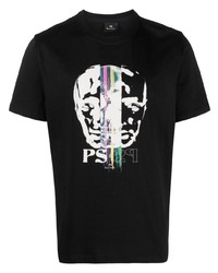 T-shirt à col rond imprimé noir PS Paul Smith