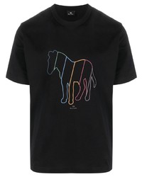 T-shirt à col rond imprimé noir PS Paul Smith