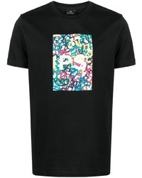 T-shirt à col rond imprimé noir PS Paul Smith