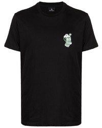 T-shirt à col rond imprimé noir PS Paul Smith